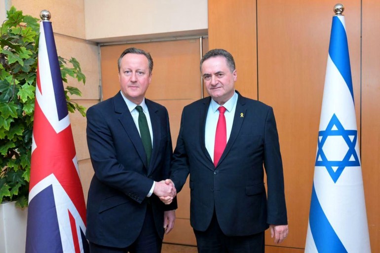 sraeli Foreign Minister Israel Katz meets with British Foreign Minister David Cameron Jan 24, 2024 credit Shlomi Amsalem Ministry of Foreign Affairs