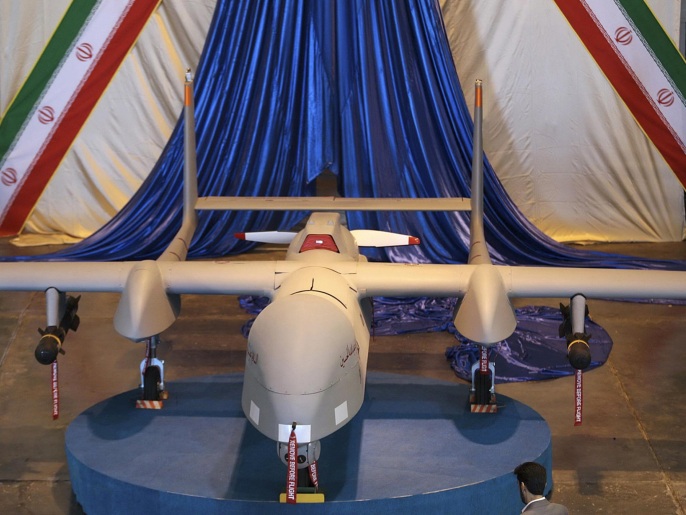 5f28dc59-f137-4204-ae1f-673659cf9fd6 This photo released on Monday, Nov. 18, 2013 by the Iranian Defense Ministry claims to show a Fotros drone aircraft, in an undisclosed location, in Iran. Iran unveiled a new aircraft Monday that it says is the biggest drone yet to be developed in the Islamic Republic, capable of staying aloft for up to 30 hours. Defense Minister Hossein Dehghan said the reconnaissance and combat drone Fotros has a range of 2,000 kilometers (1,250 miles). That would cover much of the Middle East including Israel. The earlier Shahed-129, or Witness-129, drone is reported to have a similar range, but can only stay aloft 24 hours.(AP Photo/Iranian Defense Ministry)