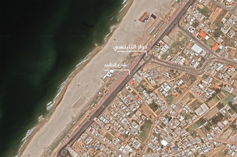 dfgg-1-1709202737 دوار النابلسي شارع الرشيد غرب غزة- خرائط غوغل