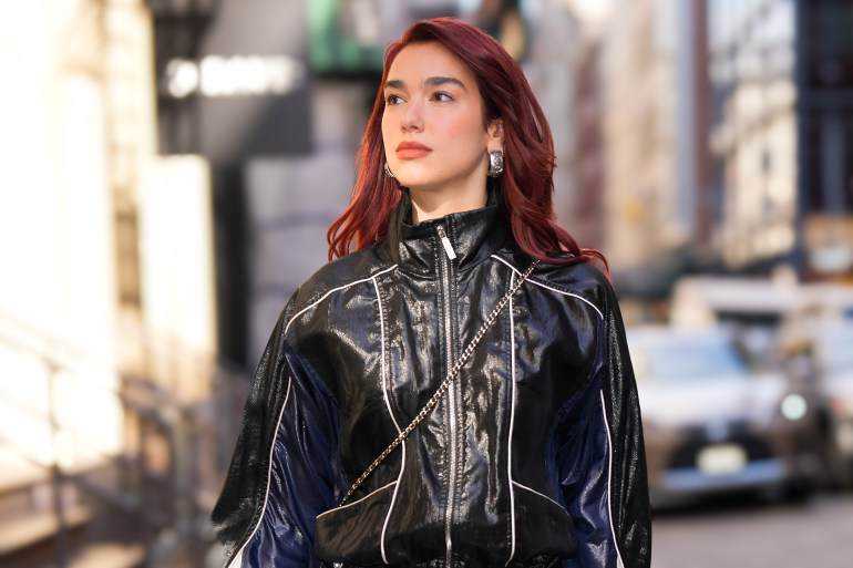 dua-lipa-performs-2-1705508960 NEW YORK, NEW YORK - NOVEMBER 29: Dua Lipa is seen on November 29, 2023 in New York City. (Photo by Gotham/GC Images)