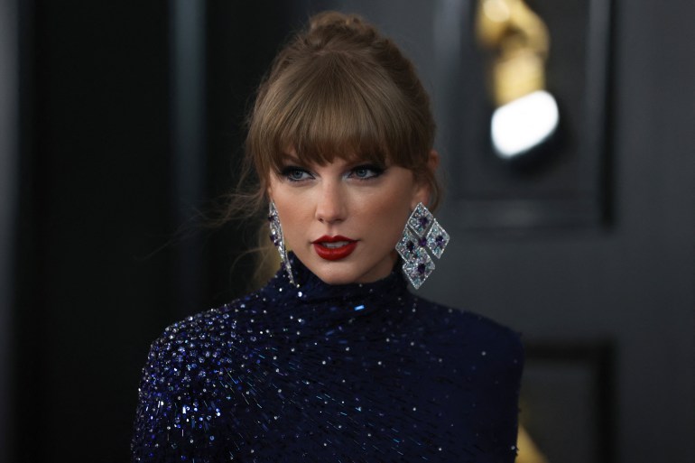 yfsadewgtrhuijk-1707148187 Taylor Swift attends the 65th Annual Grammy Awards in Los Angeles, California, U.S., February 5, 2023. REUTERS/David Swanson