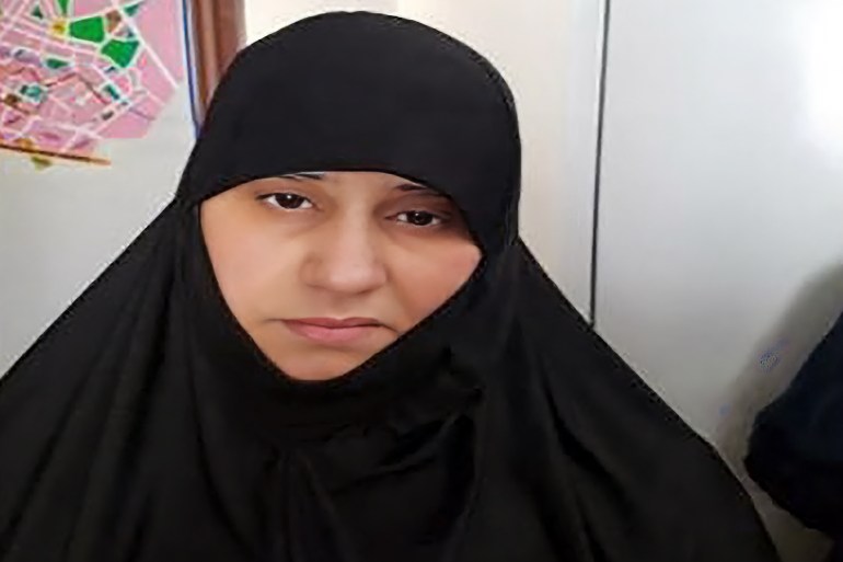 06/11/2019 - 23:32 turkey  -  syria  -  conflict Hatay, TURKEY HANDOUTTURKISH GOVERNMENTAFP This handout undated picture released by the press service of the Turkish Government shows Asma Fawzi Muhammad Al-Qubaysi, believed to be the first wife of slain Islamic State leader Abu Bakr al-Baghdadi, captured in the Turkish border city of Hatay by Turkish security officials. Turkey's President also confirmed on November 6, 2019 that Turkey had also captured Baghdadi's sister and brother-in-law, as announced by a Turkish official the day before. / AFP / TURKISH GOVERNMENT / HANDOUT / RESTRICTED TO EDITORIAL USE - MANDATORY CREDIT "AFP PHOTO / TURKISH GOVERNMENT" - NO MARKETING - NO ADVERTISING CAMPAIGNS - DISTRIBUTED AS A SERVICE TO CLIENTS