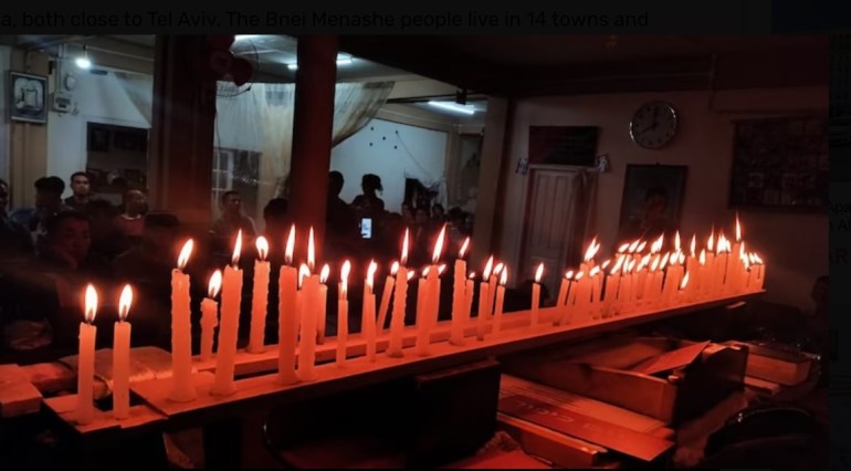 01-1709192178 Bnei Menashe people at a special prayer session for the people of Israel after the deadly Hamas attack on October 7. (Image: Shavei Israel) سكان بني منشيه في جلسة صلاة خاصة لشعب إسرائيل بعد هجوم حماس المميت في 7 أكتوبر. (الصورة: Shavei Israel)