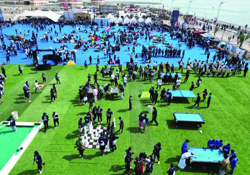 القرية الرياضية مكان لاستراحة المتسابقين
