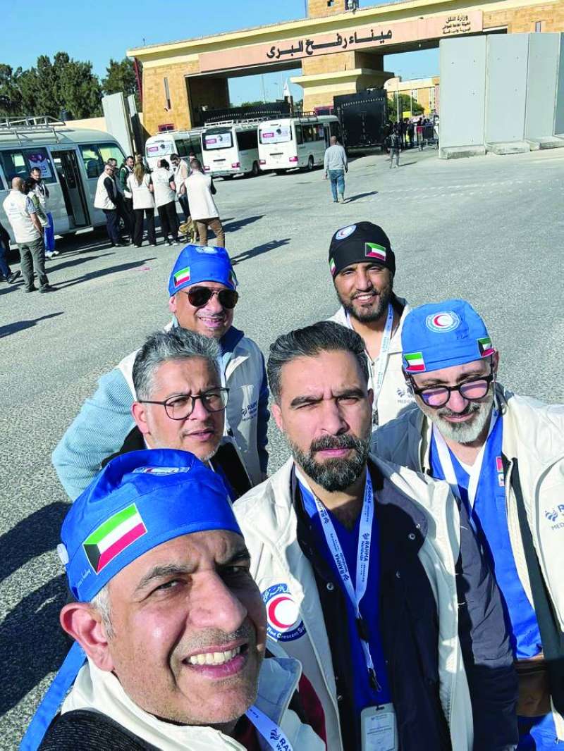 1659865 الوفد الطبي الكويتي عقب دخوله رفح