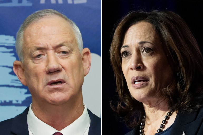 Kamala Harris  and Benny Gantz