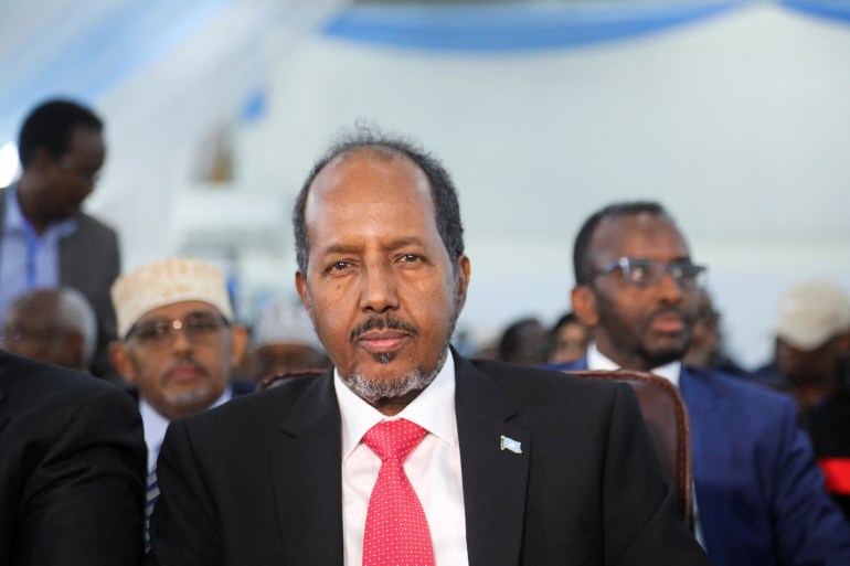 rts7uzly Hassan Sheikh Mohamud is seen during the first round of voting in Mogadishu