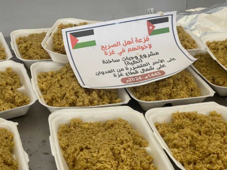 5-1711703180 طعام اهل الصريح شمال الأردن دعماً لغزة .. الجزيرة