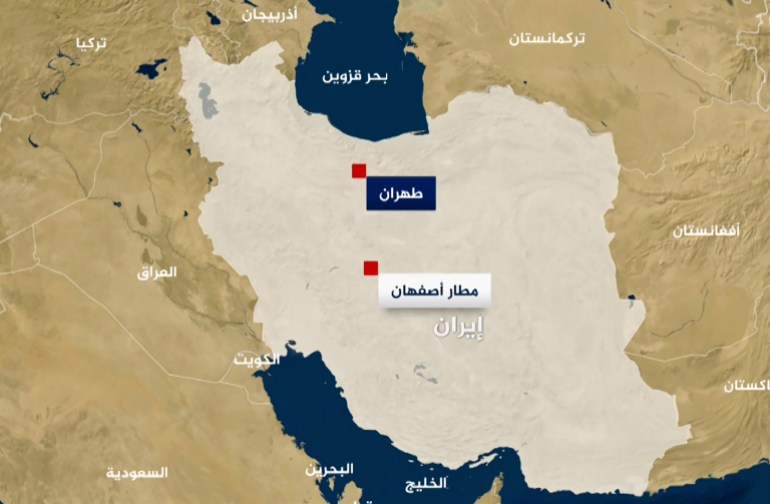 5-1713505532 خارطة ايران موضح عليها مطار أصفهان