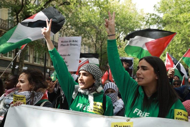 gaza1-1713723258 Fransa'nın başkenti Paris'te ırkçılık ve İslam düşmanlığına karşı protesto gösterisi düzenlendi. ( Mohamad Salaheldin Abdelg Alsayed - Anadolu Ajansı )