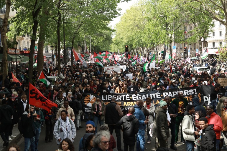 gaza3-1713723318 Fransa'nın başkenti Paris'te ırkçılık ve İslam düşmanlığına karşı protesto gösterisi düzenlendi. ( Mohamad Salaheldin Abdelg Alsayed - Anadolu Ajansı )
