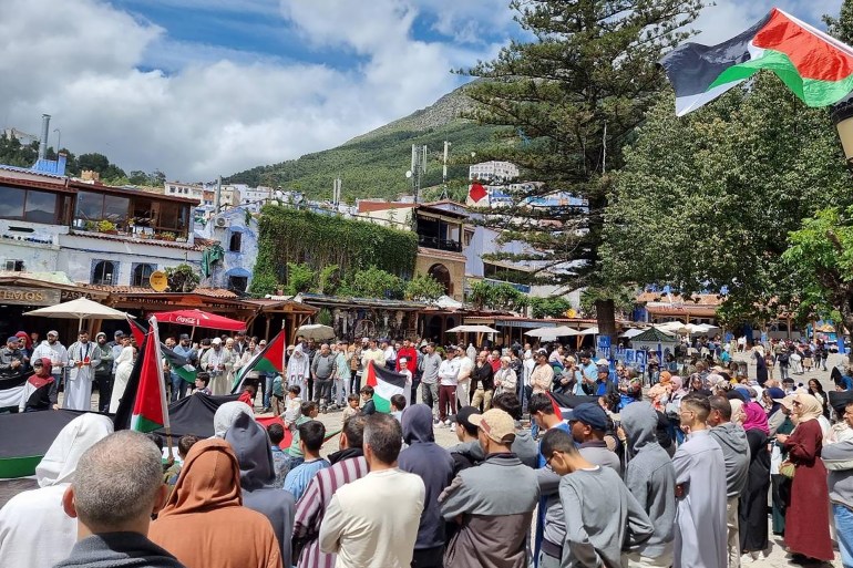 0-9-1714163628 حساب إكس الهيئة المغربية لنصرة قضايا الأمة @nosraorg جمعة طوفان الأقصى 29| مدينة شفشاون #فلسطين #GazaGenocide