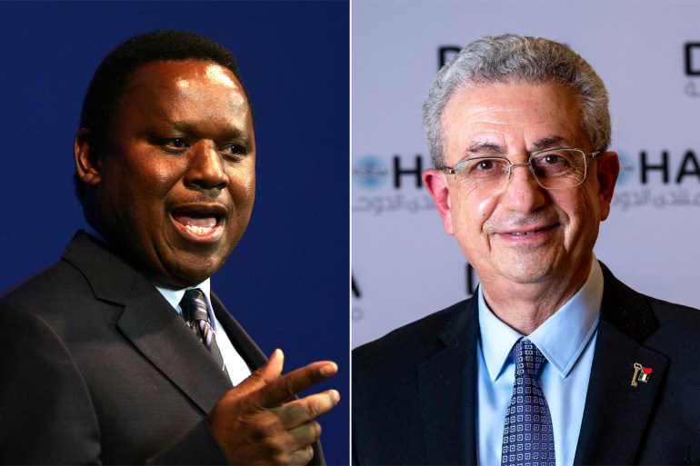 2-compo-1715292955 من اليمين This handout image provided by the Doha Forum shows Palestinian MP, founder and leader of the Palestinian National Initiative, Mustafa Barghouti, posing at the Doha Forum in Qatar's capital on March 27, 2022. (Photo by Ammar Abd Rabbo / DOHA FORUM / AFP) / RESTRICTED TO EDITORIAL USE - MANDATORY CREDIT "AFP PHOTO / DOHA FORUM " - NO MARKETING NO ADVERTISING CAMPAIGNS - DISTRIBUTED AS A SERVICE TO CLIENTS - RESTRICTED TO EDITORIAL USE - MANDATORY CREDIT "AFP PHOTO / DOHA FORUM " - NO MARKETING NO ADVERTISING CAMPAIGNS - DISTRIBUTED AS A SERVICE TO CLIENTS ======== South African Reverend Frank Chikane, who almost got killed 18-years ago when law and order minister Adrian Vlok ordered the lacing of his clothes with poison, gives a press conference, 17 July 2007 in Pretoria, South Africa. A senior aide to President Thabo Mbeki gave his full backing 17 July to the prosecution of the former police minister in South Africa's apartheid regime for allegedly trying to poison him. Reverend Frank Chikane said the trial next month of former law and order minister Adriaan Vlok and four other co-accused would bring closure to victims of the whites-only regime, even though he had forgiven his alleged attackers. AFP PHOTO / ALEXANDER JOE (Photo by ALEXANDER JOE / AFP)