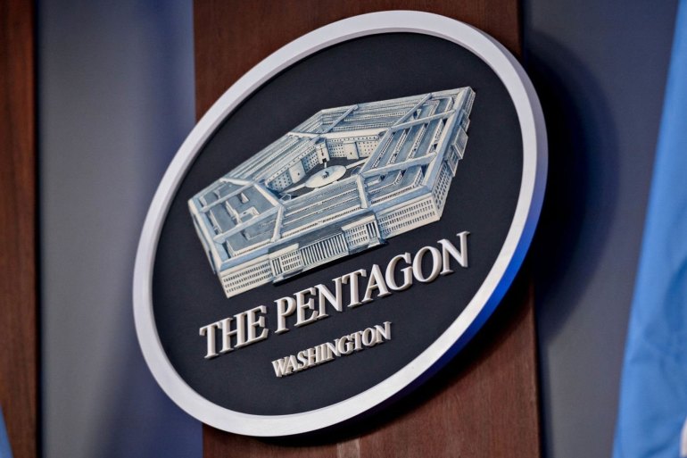 6666666 The Pentagon seal in the Pentagon Briefing Room in Arlington, Virginia., U.S., on Wednesday, Sept. 1, 2021