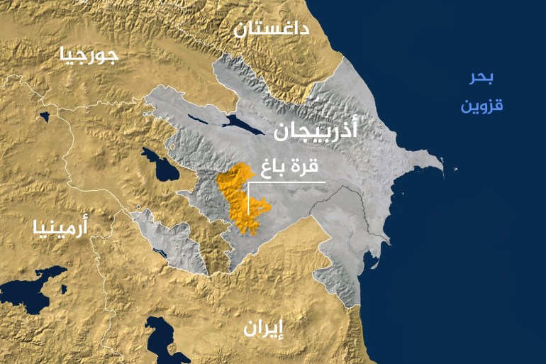 خارطة قرة-باغ-أذربيجان -