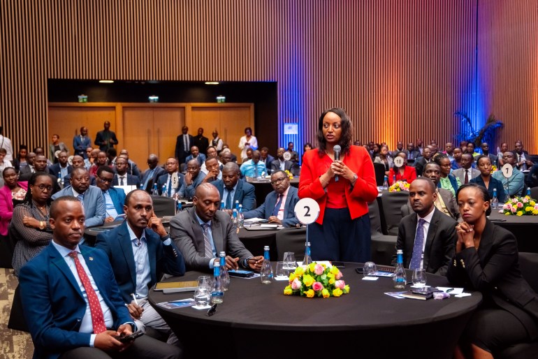 لقطة عامة من مؤتمر إطلاق الدراسة الاستقصائية لنطاق التمويل في رواندا