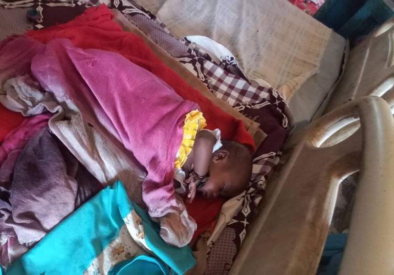 الاطفال في مخيمات النازحين بدارفور ،صورة نشرتها المنسقية