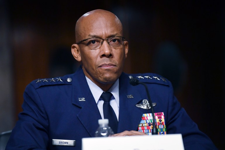 ap20161716535791-1696903012 FILE - In this May 7, 2020, file photo Charles Q. Brown, Jr., nominated for reappointment to the grade of General and to Chief of Staff of the U.S. Air Force, testifies during a Senate Armed Services Committee nominations hearing on Capitol Hill in Washington. The Senate on Tuesday, June 9, unanimously confirmed Gen. Charles Brown Jr. as chief of staff of the U.S. Air Force, making him the first black officer to lead one of the nation's military services. (Kevin Dietsch/Pool via AP, File)