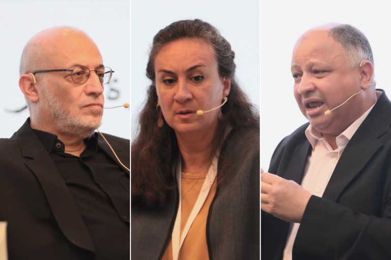 d9a6d9a5d9a5d9a6d8b3d98a-1719678706 سامي العريان مفكر وأكاديمي فلسطيني عروب العابد أستاذة في كلية الدراسات العليا الأردن محمد الموسى أستاذ القانون الدولي