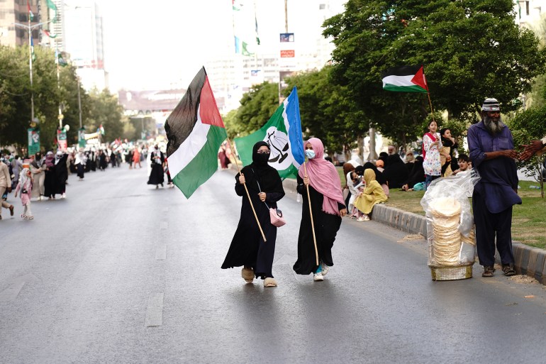 مظاهرات كراتشي دعماً لغزة