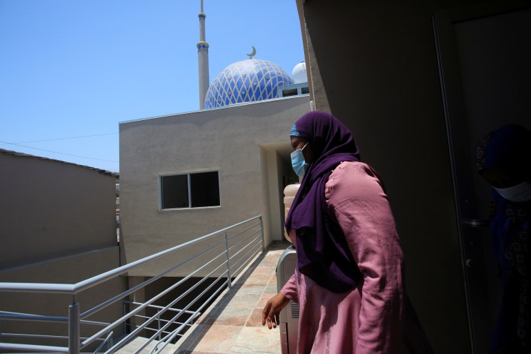 pic-66553-1718823444 Muslim migrants attend the inauguration of a shelter built by the Latina Muslim Foundation for Muslim migrants of any nationality waiting to enter the United States, in Tijuana, Mexico June 11, 2022. REUTERS/Jorge Duenes