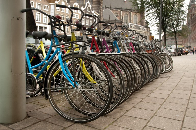 shutterstock_79939126-1717414307 Bikes parked in the city Amsterdam, Netherlands