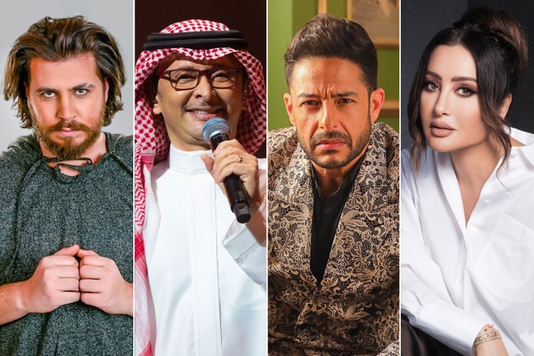 لطيفة التونسية ومحمد حماقي وعبد المجيد عبد الله ومحمد قماح