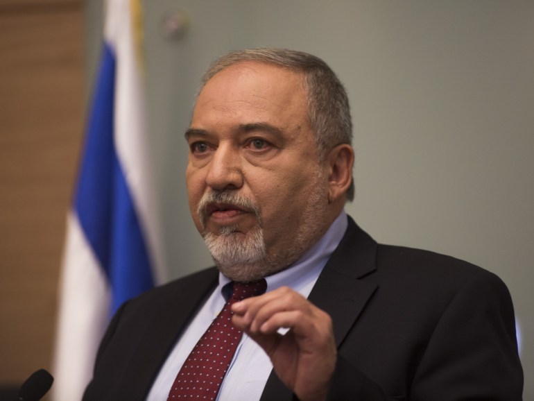 997c1ab4-ec72-436f-8d97-d469e5bc20ae JERUSALEM, ISRAEL - NOVEMBER 14: (ISRAEL OUT) Israeli Defense Minister Avigdor Lieberman speaks during a press conference at the Israeli Parliament on November 14, 2018 in Jerusalem, Israel. Lieberman has announced his resignation as Defense Minister of Israel as a protest against the cease-fire Israel agreed to with Hamas following recent heavy rocket fire targeting Israel from Gaza Strip. (Photo by Lior Mizrahi/Getty Images)