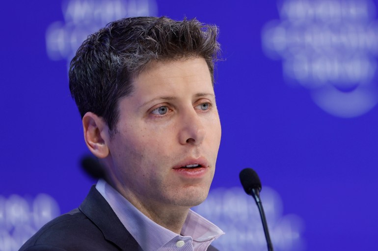 gettyimages-1934702010-1705930904 Sam Altman, chief executive officer of OpenAI, left, and Jeremy Hunt, UK chancellor of the exchequer, during a panel session on day three of the World Economic Forum (WEF) in Davos, Switzerland, on Thursday, Jan. 18, 2024. The annual Davos gathering of political leaders, top executives and celebrities runs from January 15 to 19. Photographer: Stefan Wermuth/Bloomberg via Getty Images