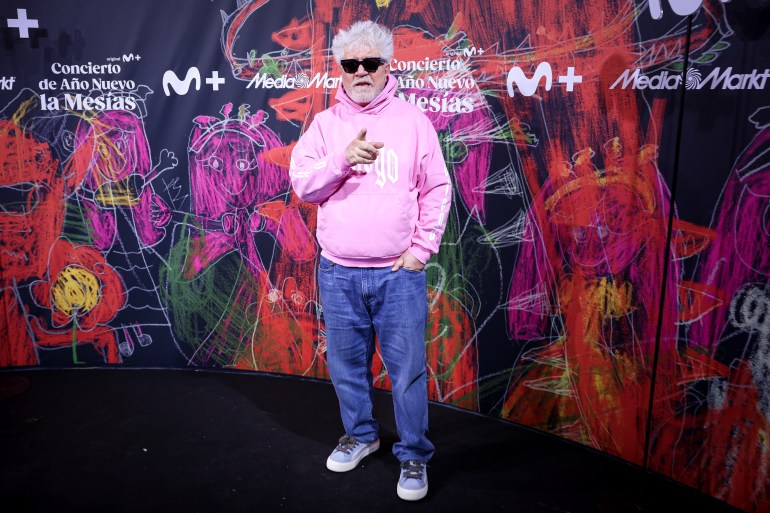 MADRID, SPAIN - JANUARY 15: Spanish director Pedro Almodovar attends the concert of "Stella Maris", the musical band that performs on the serie "La Mesias" at Calderon Tehatre on January 15, 2024 in Madrid, Spain غيتي