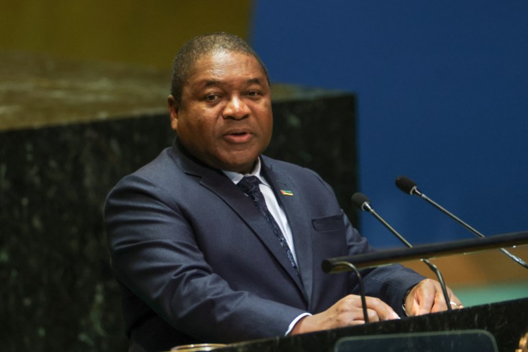d986d8a7d986d8a7d986-1727864161-1 Mozambique President Filipe Jacinto Nyusi addresses the "Summit of the Future" in the General Assembly Hall of the United Nations Headquarters in New York City, U.S., September 22, 2024. REUTERS/Caitlin Ochs