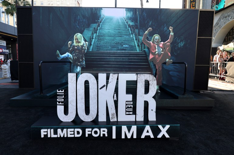 HOLLYWOOD, CALIFORNIA - SEPTEMBER 30: View of the carpet at the US Premiere of JOKER: FOLIE À DEUX at TCL Chinese Theatre on September 30, 2024 in Hollywood, California. (Photo by Eric Charbonneau/Warner Bros. via Getty Images)