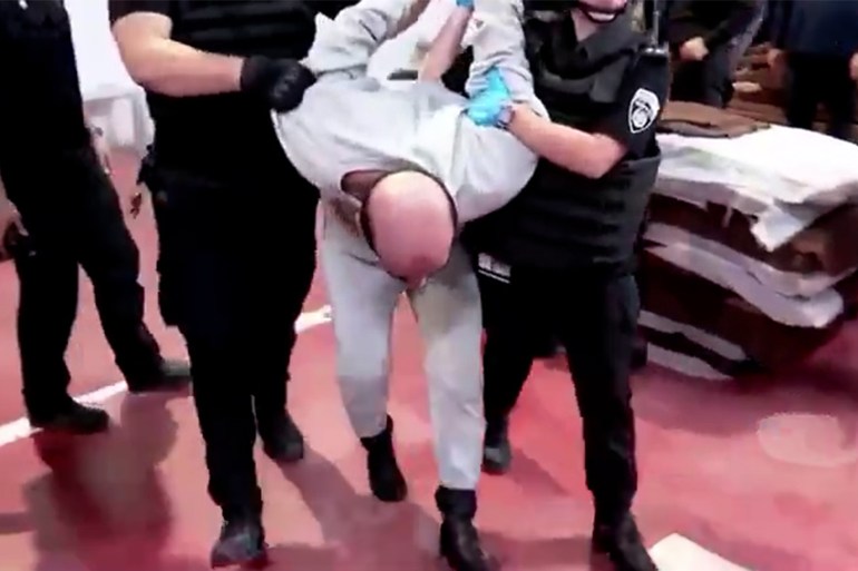 من الفيديو الذي بثه بن غفير لزيارته لسجن بن عوفر- من حساب بن غفير على x