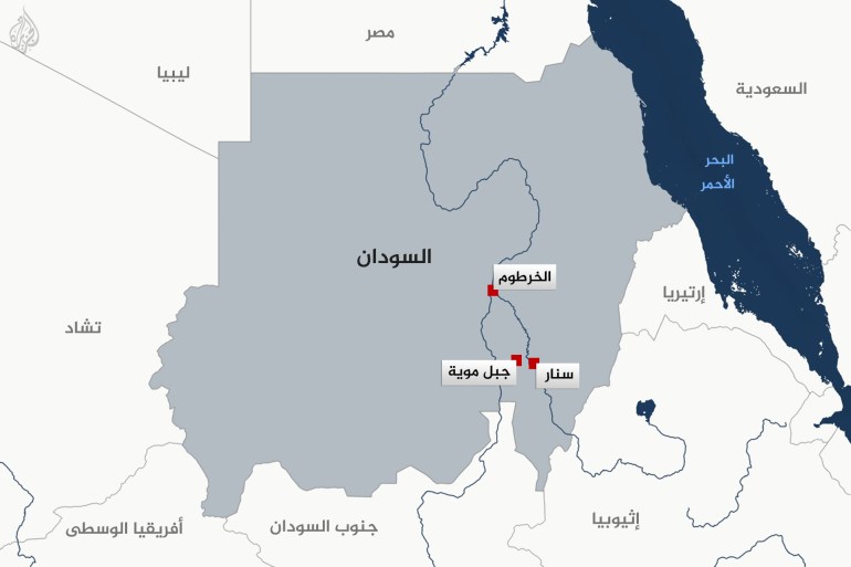 خريطة السودان منطقة جبل موية