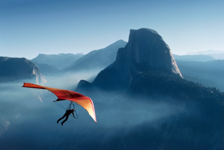 gettyimages-532512992-1732108803 Hang Gliding Over Yosemite Valley - stock photo