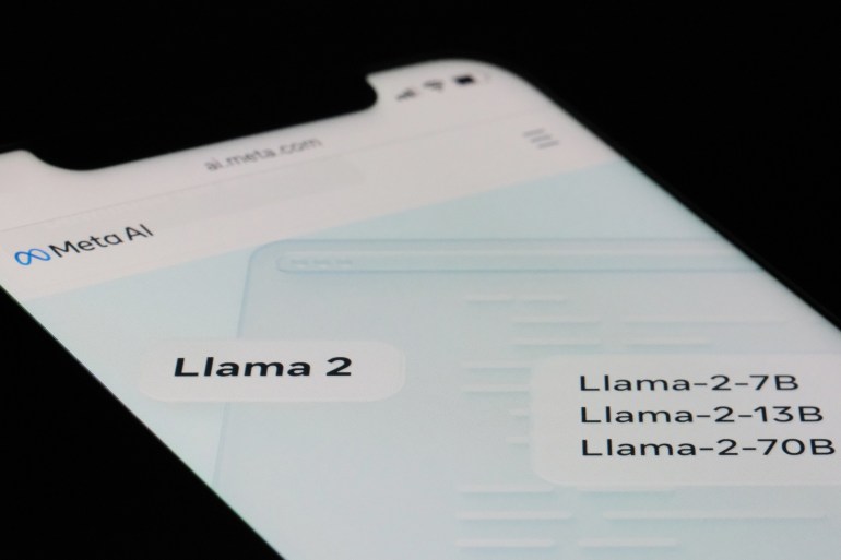 2334284789-1733130811 Shanghai,China-July 19th 2023: Llama 2 AI brand logo on Meta AI official website , large language model by meta