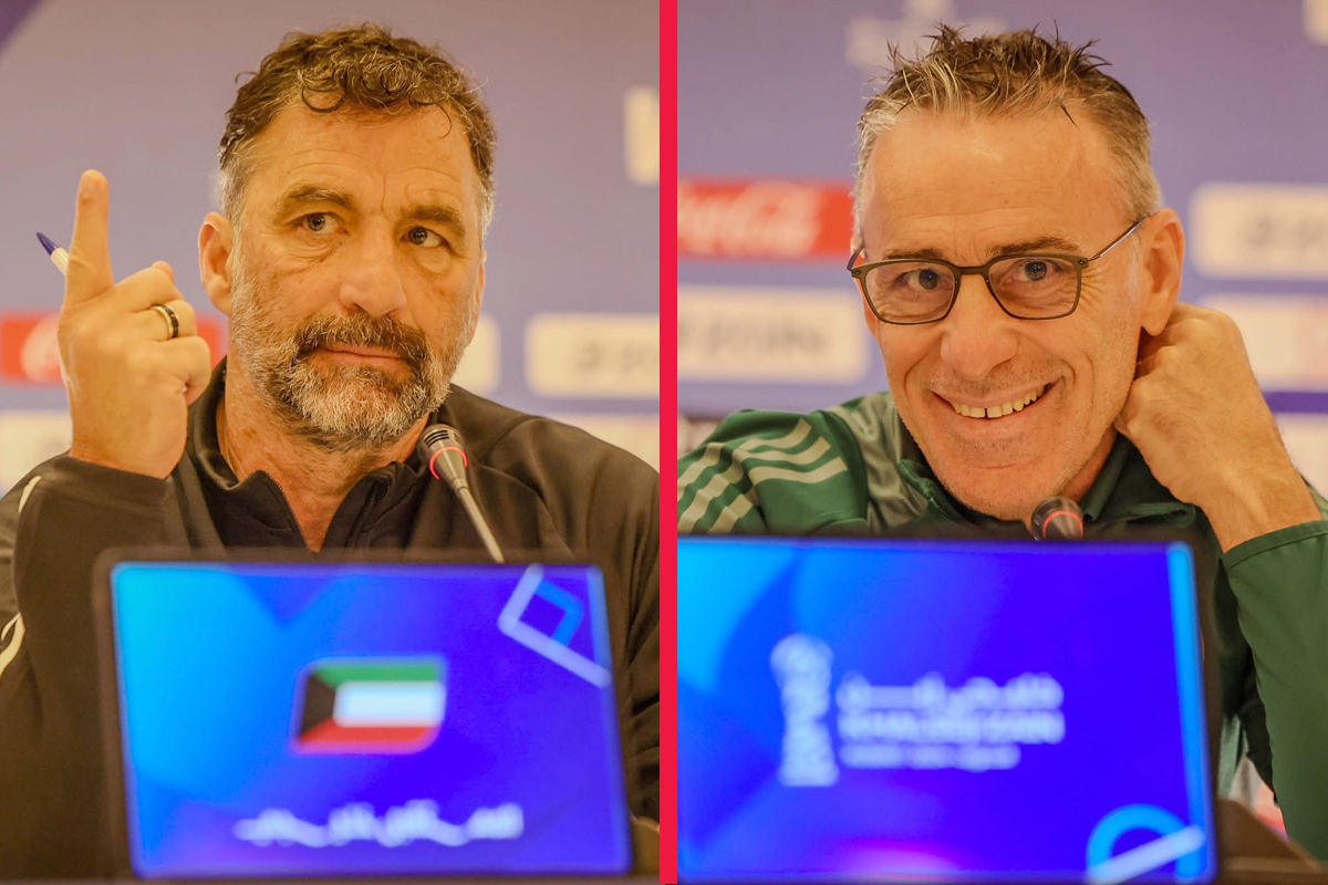 مدرب منتخب الإمارات باولو بينتو  - مدرب منتخب الكويت خوان انطونيو بيتزي
