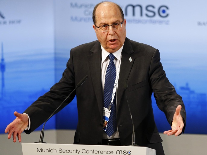 3eb920d1-d22f-4a0d-b8d9-fad3eed620e3 Moshe Yaalon, Defence Minister of Israel, gestures during his speech at the Security Conference in Munich, Germany, Sunday, Feb. 14, 2016. (AP Photo/Matthias Schrader)