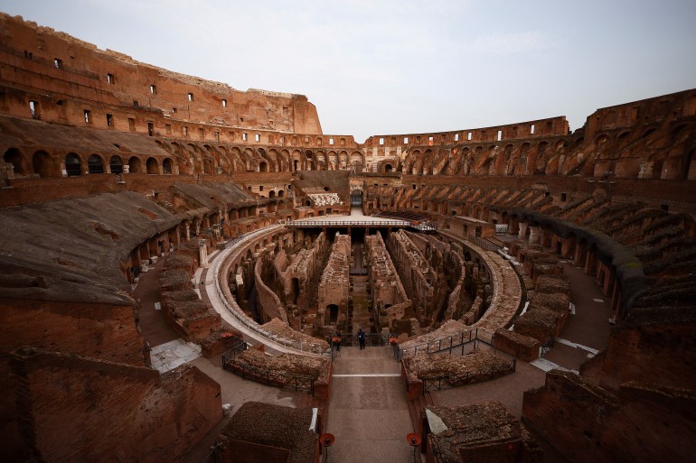 d8b1-1733043574 A general view of the Colosseum, ahead of Pope Francis is expected to preside over the Via Crucis (Way of the Cross) procession during Good Friday celebrations, in Rome, Italy March 29, 2024. It was later announced that Pope Francis will not attend the procession to protect his health. REUTERS/Guglielmo Mangiapane REFILE - CORRECTING AND ADDING INFORMATION FROM "ON THE DAY POPE FRANCIS PRESIDES" TO "ON THE DAY POPE FRANCIS IS EXPECTED TO PRESIDE