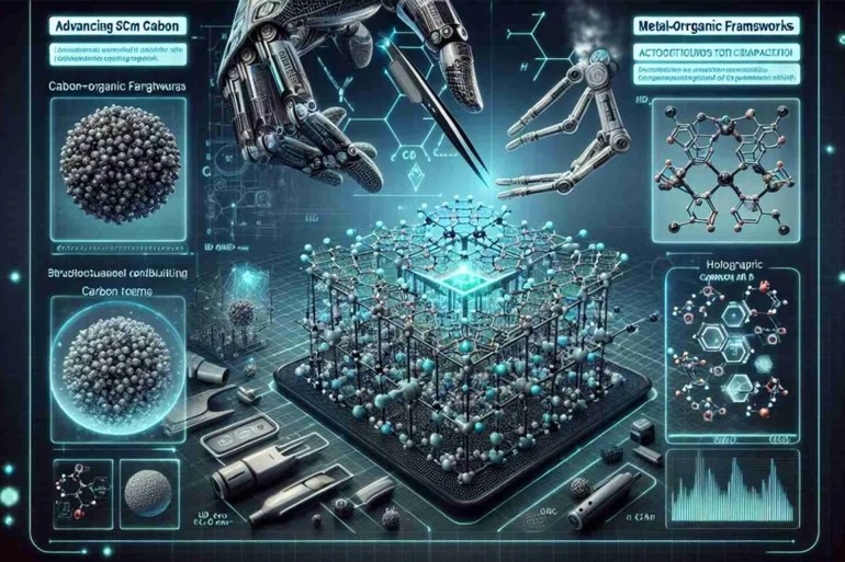 456-1708855325 تعليق الصورة 1: الذكاء الاصطناعي التوليدي أضاف 120 ألف وصفة لمواد (الموف) التي يمكنها التقاط الكربون (صورة أنتجت بالذكاء الإصطناعي)