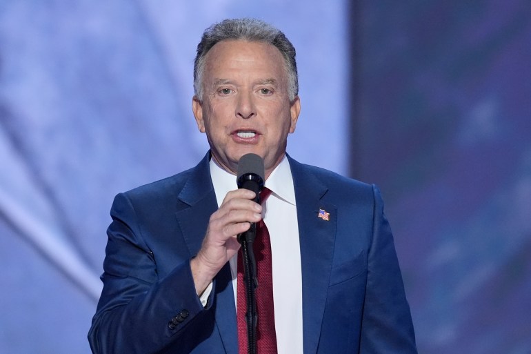 ap24201008199833-1732364610 Steve Witkoff speaks on the final night of the Republican National Convention on Thursday, July 18, 2024, in Milwaukee. (AP Photo/J. Scott Applewhite)