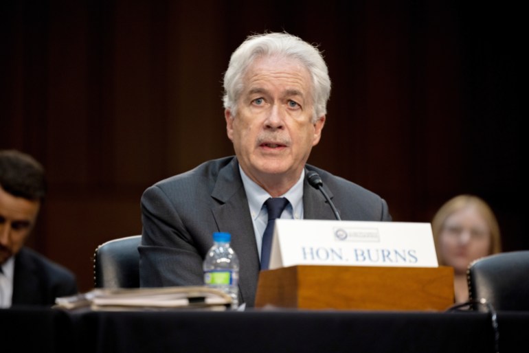 gettyimages-2068297378-1713522459 WASHINGTON DC, UNITED STATES - MARCH 11: Central Intelligence Agency Director William Burns testifies during a Senate Select Intelligence Committee hearing on Worldwide Threats on March 11, 2024 in Washington, DC. (Photo by Nathan Posner/Anadolu via Getty Images)