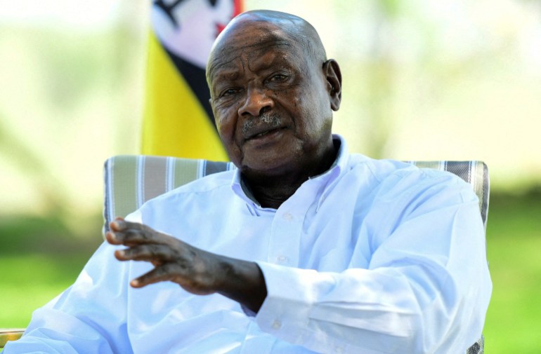 rtsjspce-1685431439 FILE PHOTO: Uganda's President Yoweri Museveni wants trade barriers to come down, in Kisozi