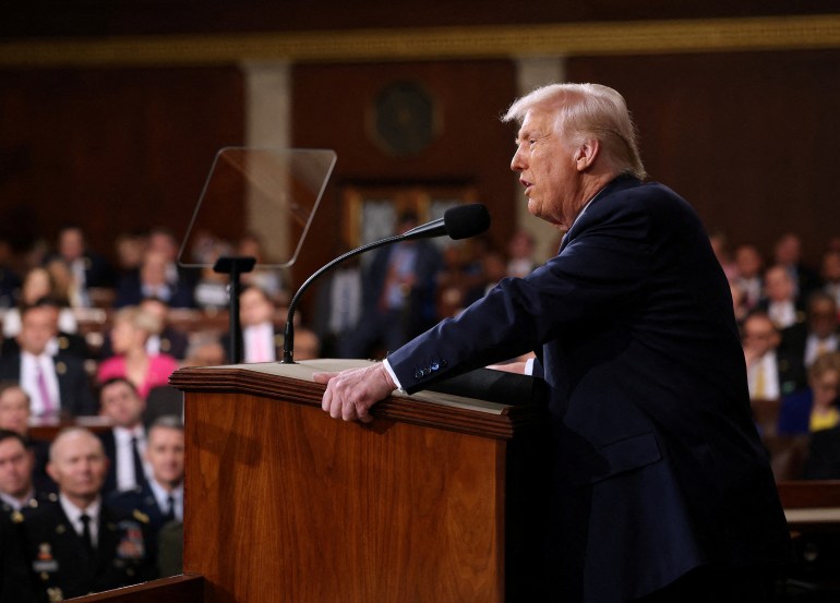 20aska-1741157206 FILE PHOTO: WASHINGTON, DC - MARCH 04: U.S. President Donald Trump addresses a joint session of Congress at the U.S. Capitol on March 04, 2025 in Washington, DC. Win McNamee/Pool via REUTERS/File Photo