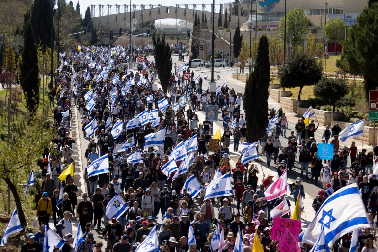 2205992746-1742817091 Anti-government Protests Take Place In Israel