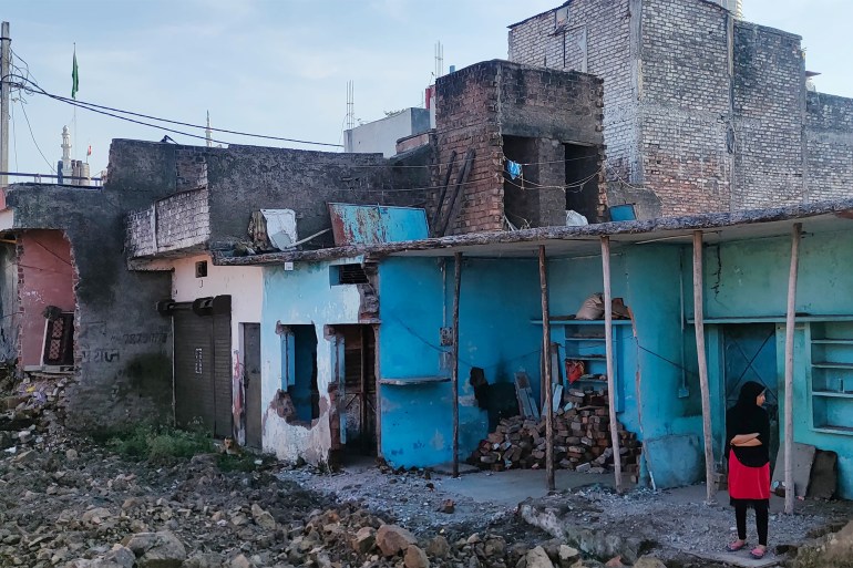 Ujjain’s Nizamuddin colony, built on waqf land, was partially demolished during a government drive in January [Kashif Kakvi/Al Jazeera]
