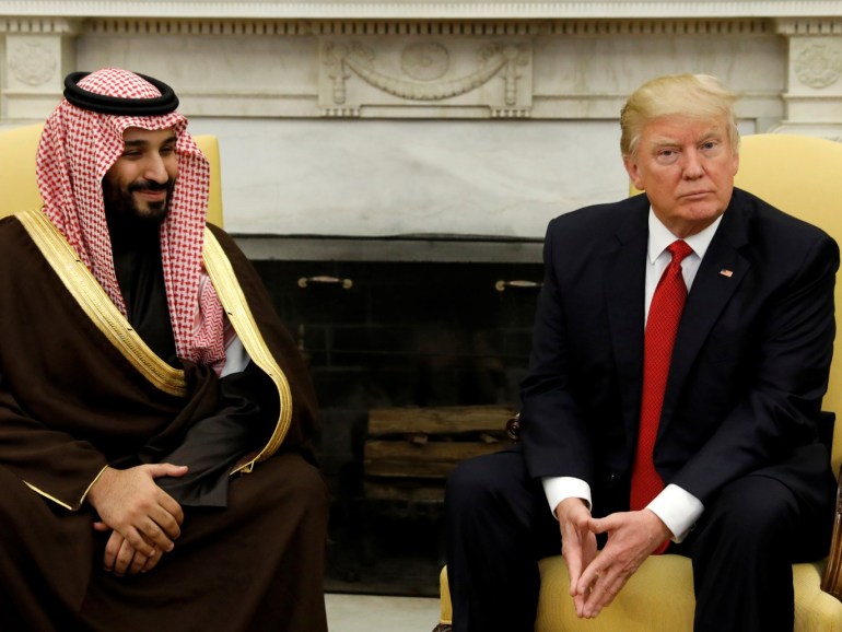 b4b60394-06e4-4ce0-8e91-dc0caa9be5bd U.S. President Donald Trump meets with Saudi Deputy Crown Prince and Minister of Defense Mohammed bin Salman in the Oval Office of the White House in Washington, U.S., March 14, 2017. REUTERS/Kevin Lamarque