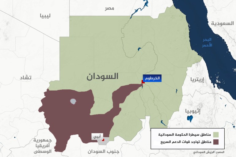 d8b3d98ad8b7d8b1d8a9-d8a7d984d986d98a-1742973242 تصميم خاص - خريطة مناطق السيطرة في السودان