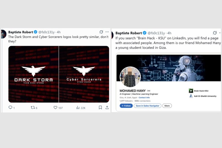 في العام الماضي شارك موقع "سكيورتي سكوركارد" لقطات شاشة لمنشورات مجموعة "دارس ستورم" على تليغرام،