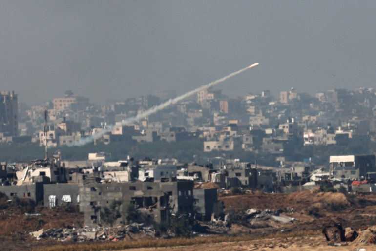 gaza-2-1701428664 Rockets are launched from the Gaza Strip into Israel, after a temporary truce expired between Israel and the Palestinian Islamist group Hamas, as seen from Israel's border with Gaza in southern Israel, December 1, 2023. REUTERS/Amir Cohen